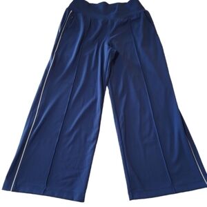 Athleta Blue Wide-Leg Track Pants